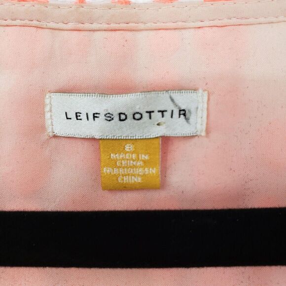 Leifsdottir Anthropologie Blouse Womens 8 Sheer Peplum Mesh Short Sleeve Top - Picture 2 of 11